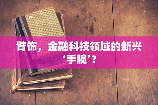 臂饰，金融科技领域的新兴‘手腕’？