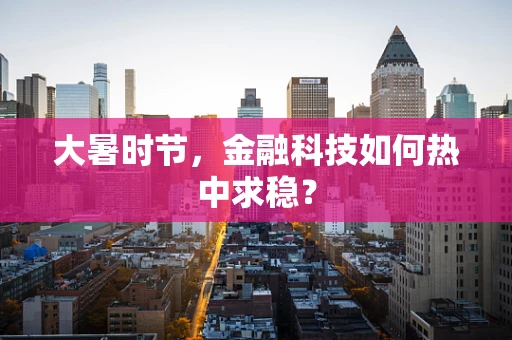 大暑时节，金融科技如何热中求稳？