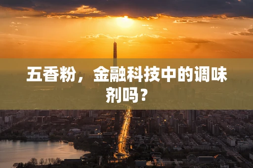 五香粉，金融科技中的调味剂吗？