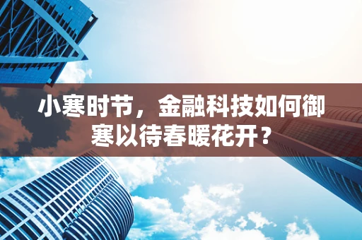 小寒时节，金融科技如何御寒以待春暖花开？