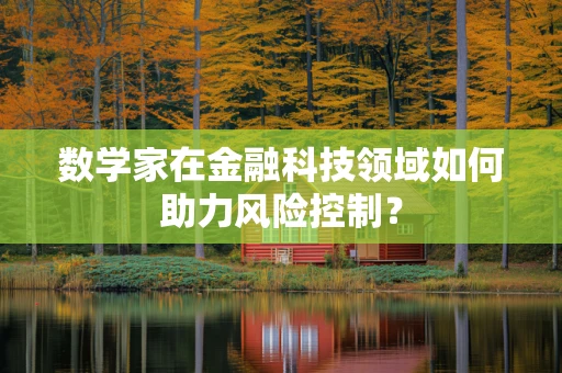 数学家在金融科技领域如何助力风险控制？