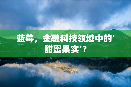 蓝莓，金融科技领域中的‘甜蜜果实’？