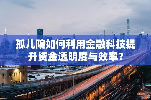 孤儿院如何利用金融科技提升资金透明度与效率？