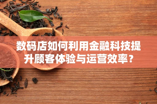 数码店如何利用金融科技提升顾客体验与运营效率？