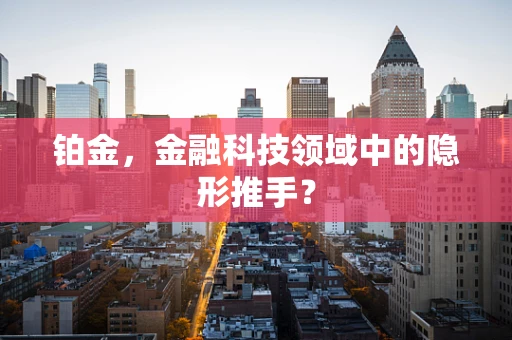 铂金，金融科技领域中的隐形推手？