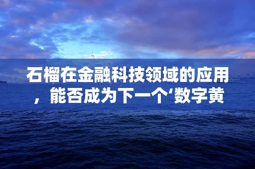 石榴在金融科技领域的应用，能否成为下一个‘数字黄金’？