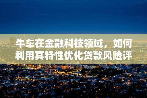 牛车在金融科技领域，如何利用其特性优化贷款风险评估？