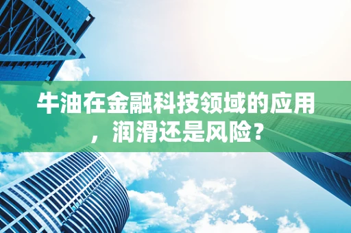 牛油在金融科技领域的应用，润滑还是风险？