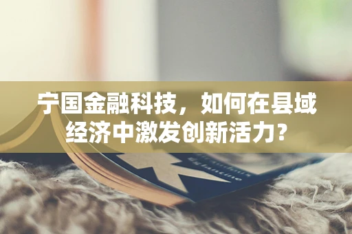 宁国金融科技，如何在县域经济中激发创新活力？