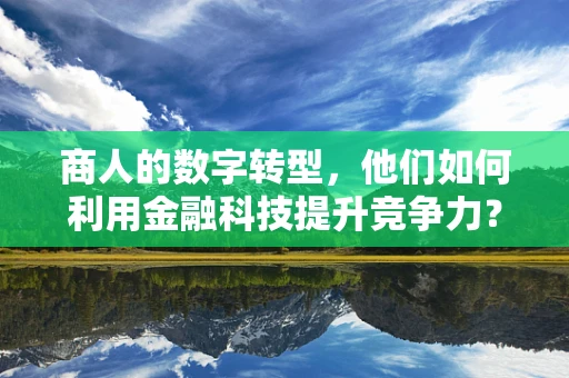 商人的数字转型，他们如何利用金融科技提升竞争力？