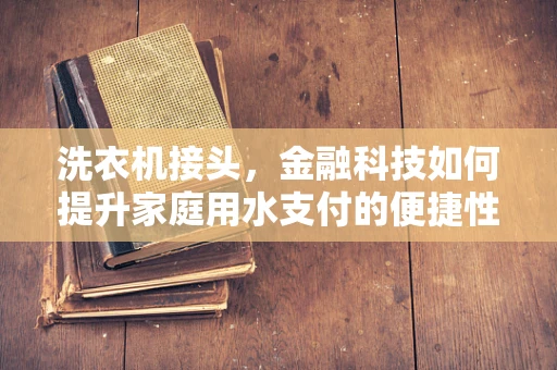 洗衣机接头，金融科技如何提升家庭用水支付的便捷性与安全性？
