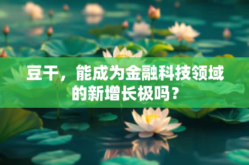 豆干，能成为金融科技领域的新增长极吗？