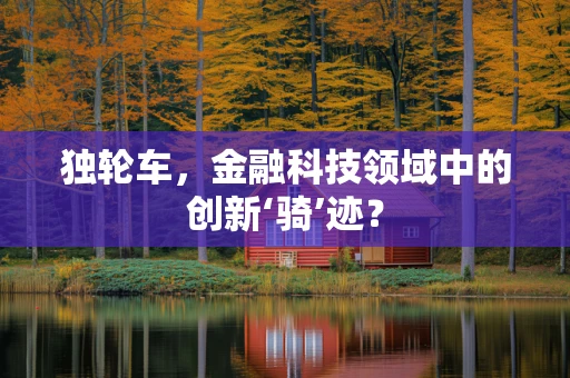 独轮车，金融科技领域中的创新‘骑’迹？