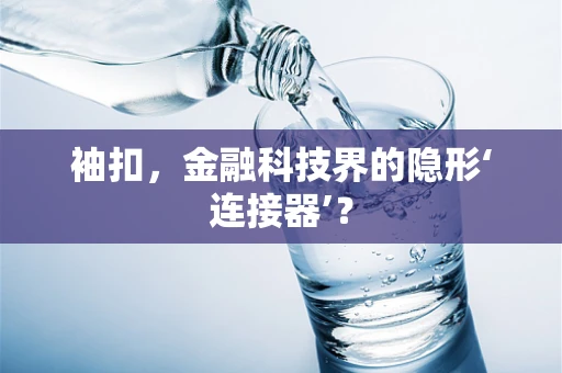 袖扣，金融科技界的隐形‘连接器’？