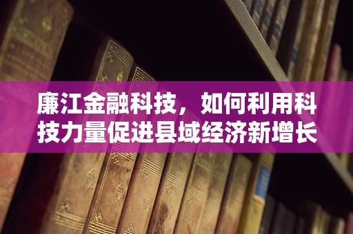 廉江金融科技，如何利用科技力量促进县域经济新增长？