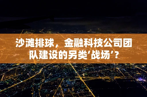 沙滩排球，金融科技公司团队建设的另类‘战场’？