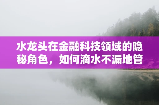 水龙头在金融科技领域的隐秘角色，如何滴水不漏地管理资金流？