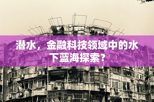 潜水，金融科技领域中的水下蓝海探索？