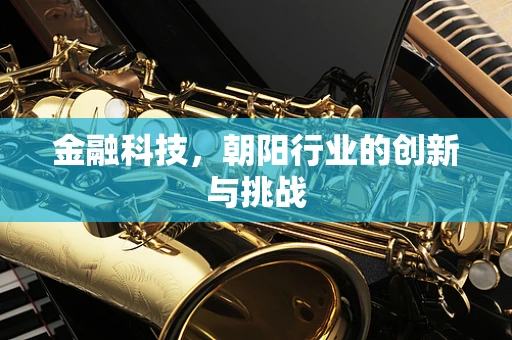 金融科技，朝阳行业的创新与挑战