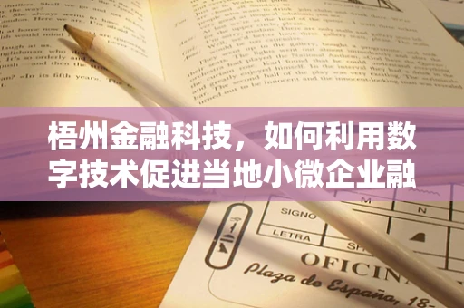 梧州金融科技，如何利用数字技术促进当地小微企业融资？