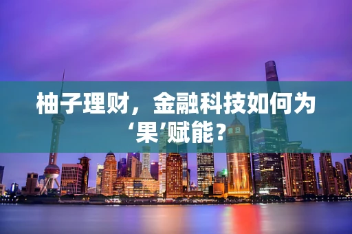 柚子理财，金融科技如何为‘果’赋能？