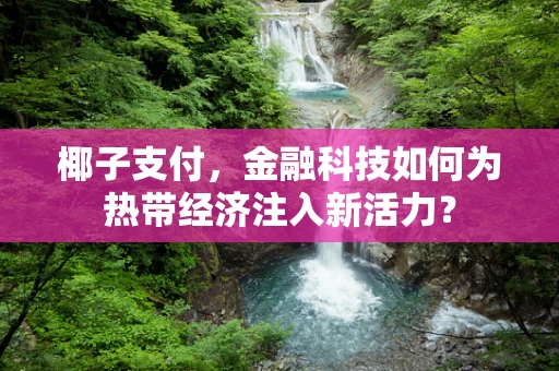 椰子支付，金融科技如何为热带经济注入新活力？