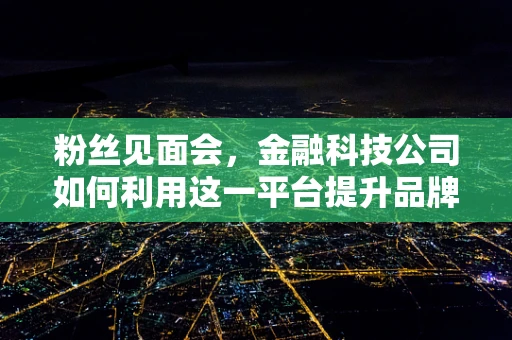 粉丝见面会，金融科技公司如何利用这一平台提升品牌忠诚度？