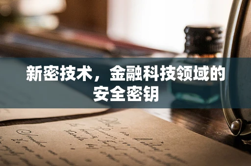 新密技术，金融科技领域的安全密钥