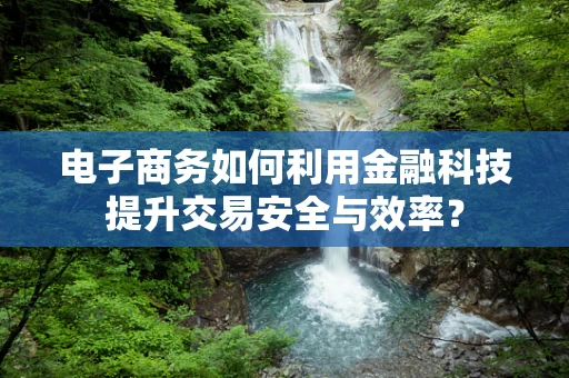 电子商务如何利用金融科技提升交易安全与效率？