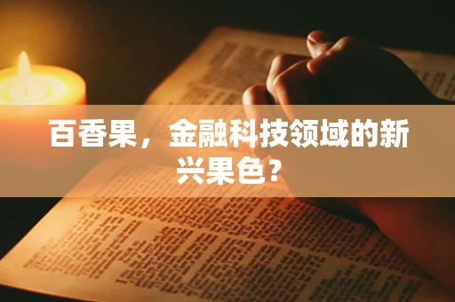 百香果，金融科技领域的新兴果色？