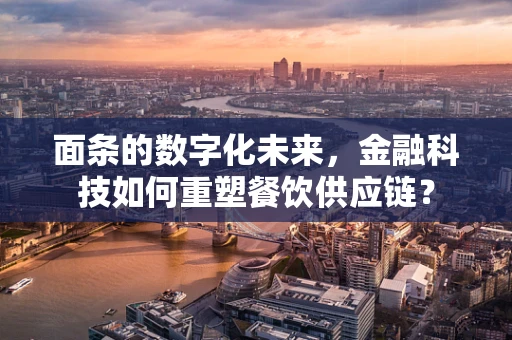 面条的数字化未来，金融科技如何重塑餐饮供应链？