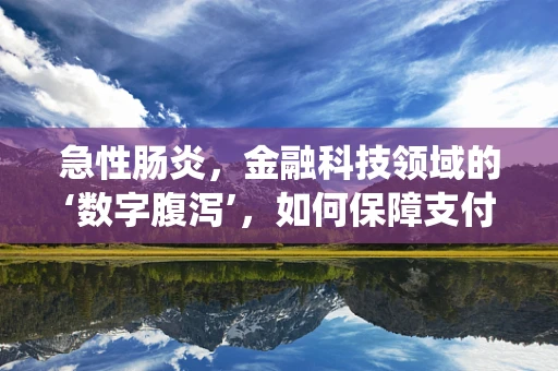急性肠炎，金融科技领域的‘数字腹泻’，如何保障支付系统的即时性与安全性？