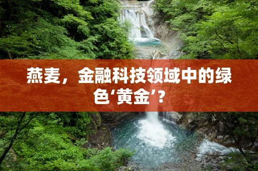 燕麦，金融科技领域中的绿色‘黄金’？