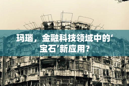 玛瑙，金融科技领域中的‘宝石’新应用？