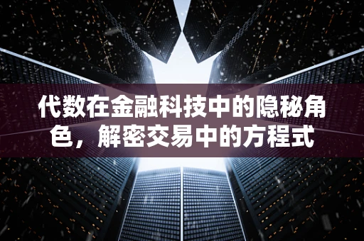 代数在金融科技中的隐秘角色，解密交易中的方程式