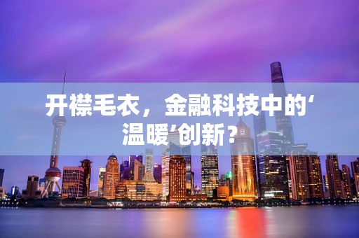 开襟毛衣，金融科技中的‘温暖’创新？