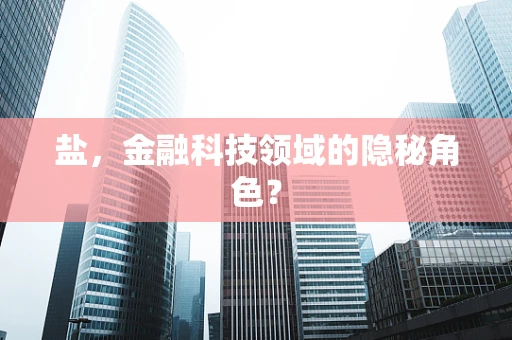 盐，金融科技领域的隐秘角色？