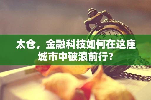 太仓，金融科技如何在这座城市中破浪前行？