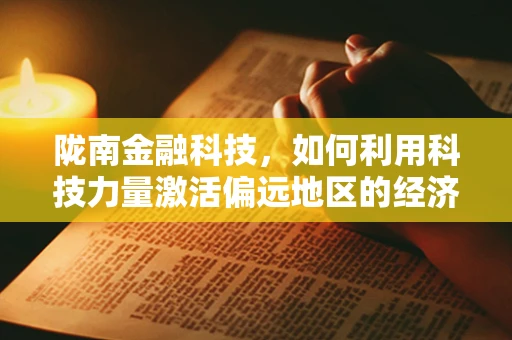 陇南金融科技，如何利用科技力量激活偏远地区的经济活力？