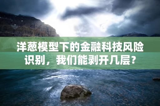 洋葱模型下的金融科技风险识别，我们能剥开几层？