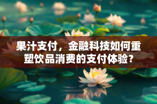 果汁支付，金融科技如何重塑饮品消费的支付体验？