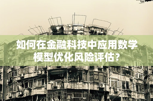 如何在金融科技中应用数学模型优化风险评估？
