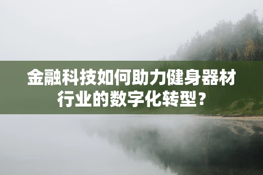 金融科技如何助力健身器材行业的数字化转型？