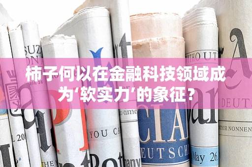 柿子何以在金融科技领域成为‘软实力’的象征？