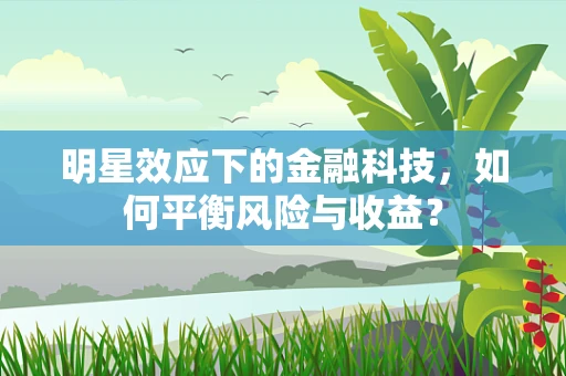 明星效应下的金融科技，如何平衡风险与收益？