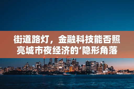 街道路灯，金融科技能否照亮城市夜经济的‘隐形角落’？