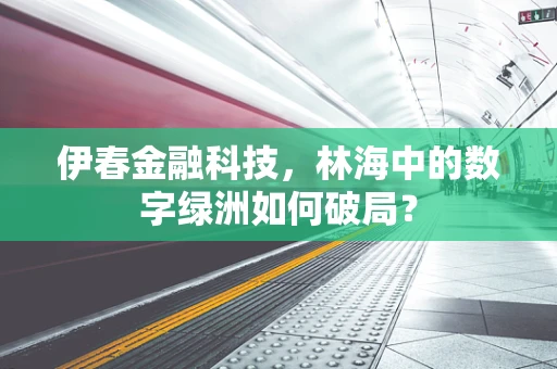 伊春金融科技，林海中的数字绿洲如何破局？