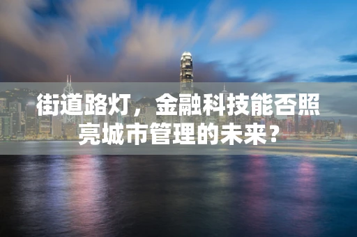 街道路灯，金融科技能否照亮城市管理的未来？