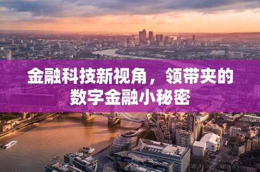 金融科技新视角，领带夹的数字金融小秘密
