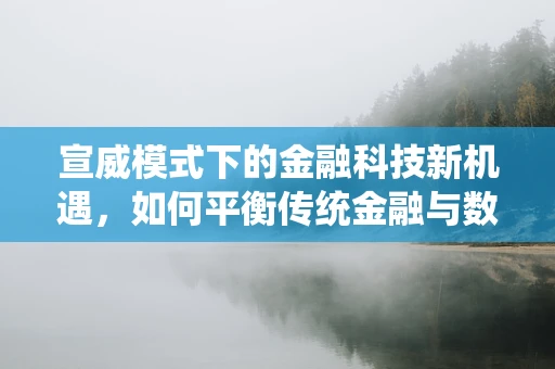 宣威模式下的金融科技新机遇，如何平衡传统金融与数字普惠的边界？
